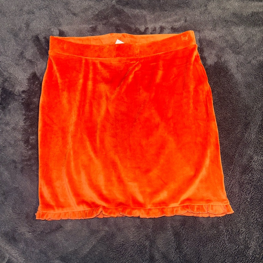 NWT - DOUBLE ZERO - Super soft orange mini skirt